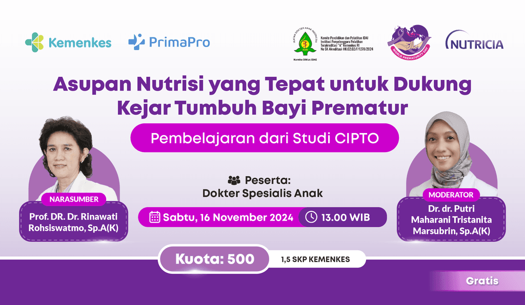 WEBINAR Studi CIPTO: Gambaran Jangka Panjang Bayi Prematur di Indonesia