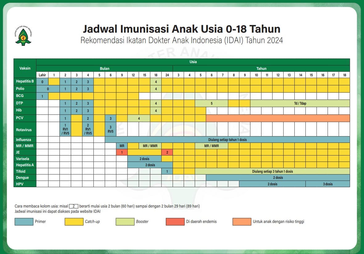 Panduan Vaksin Anak dan Bayi Terbaru, Dokter dan Tenaga Kesehatan Wajib Tahu