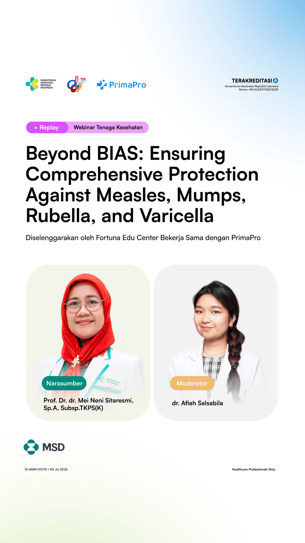 Webinar "Beyond BIAS: Ensuring Comprehensive Protection Against Measles, Mumps, Rubella, and Varicella"
