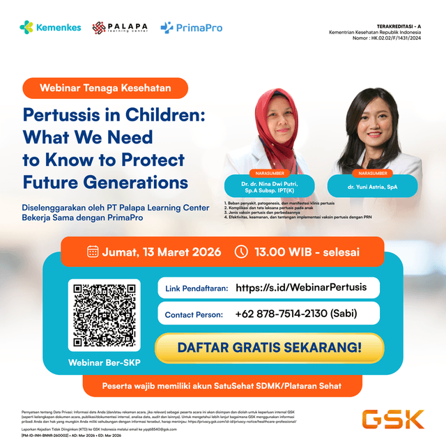 Webinar "Webinar Pertussis in Children : What We Need to Know to Protect Future Generations"
