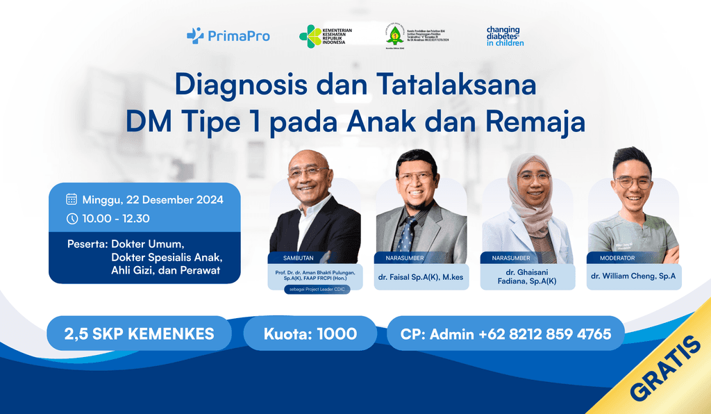 Webinar GRATIS Diagnosis dan Pengelolaan Diabetes Tipe 1